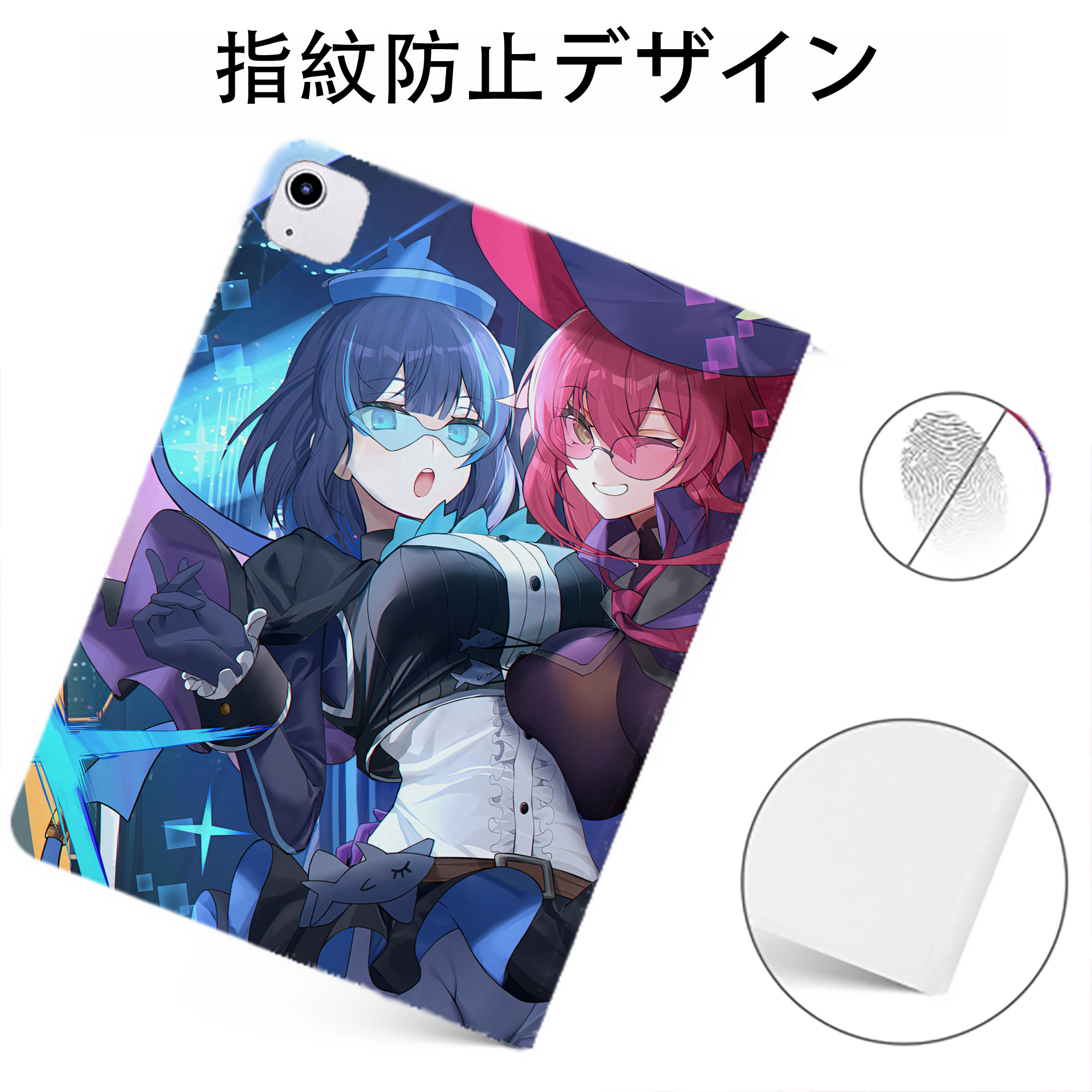 （画像用） 遊☆戯☆王 Yu-Gi-Oh! IPadケース ペンホルダー付き ブックスタイルデザイン